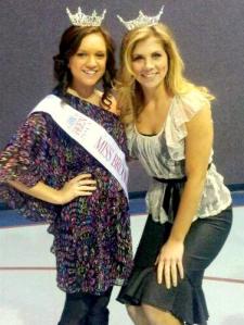 Jillian Long left (Miss Bricktown Outstanding Teen) and Tawnie Goodwin (Miss Okmulgee County)